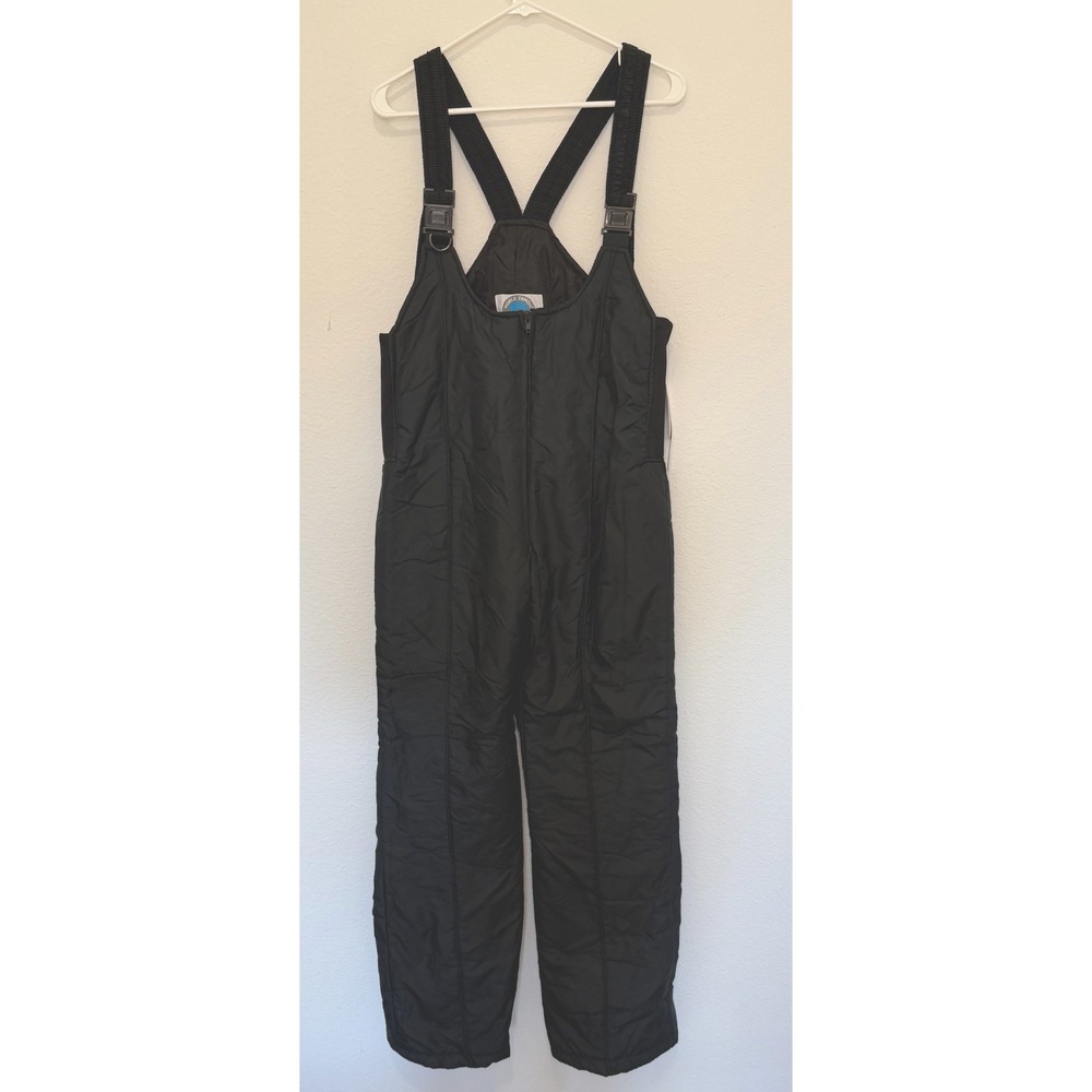 World Famous Sports‎ Ski Bibs Large Black Waterproof Insulated Snow Pants Gear